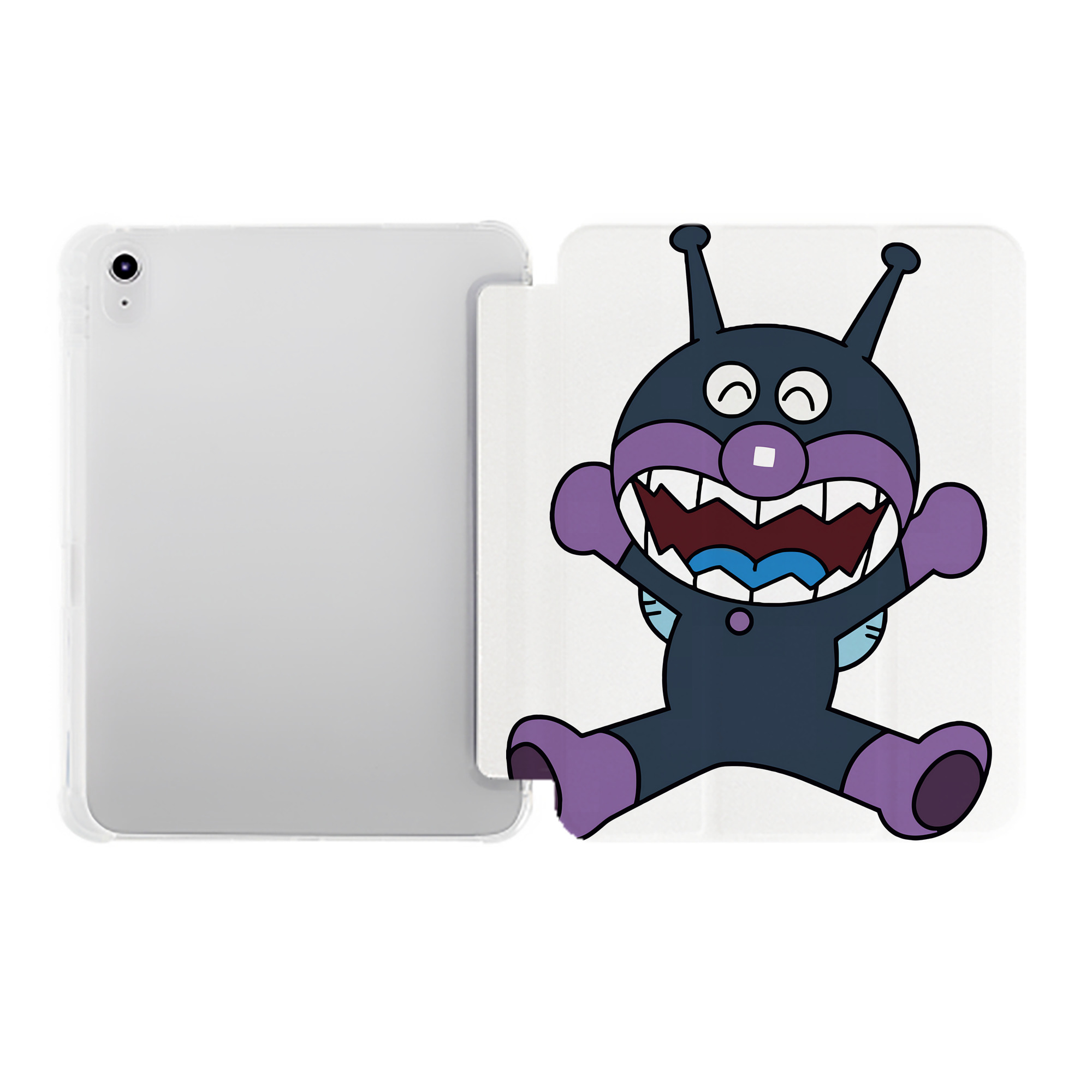 （画像用） アンパンマン Anpanman IPad ケース ペン収納付き 三つ折りスタンド PUレザー×シリコン 対応機種9.5/10.5/10.9インチ